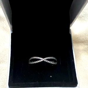 Pandora Crossing Paths CZ Ring